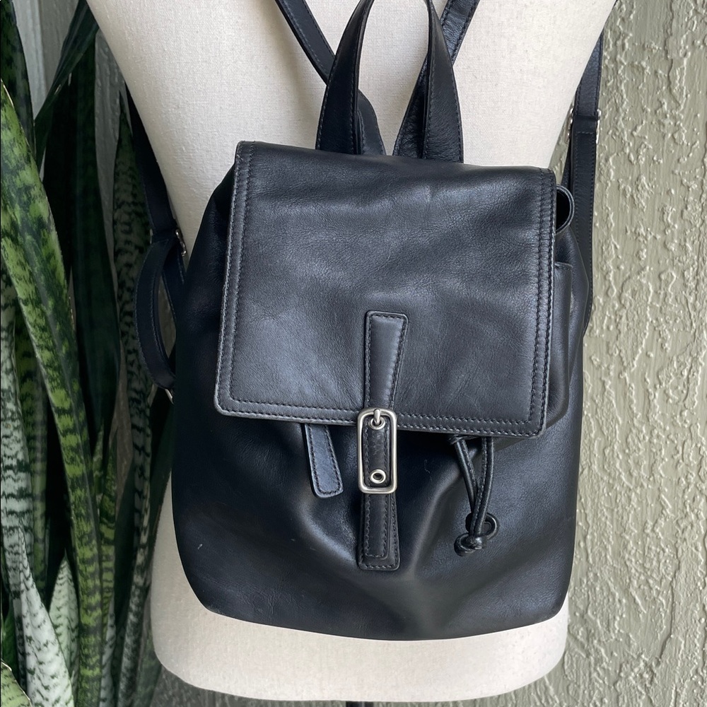 Coach Black Leather Women's Backpack